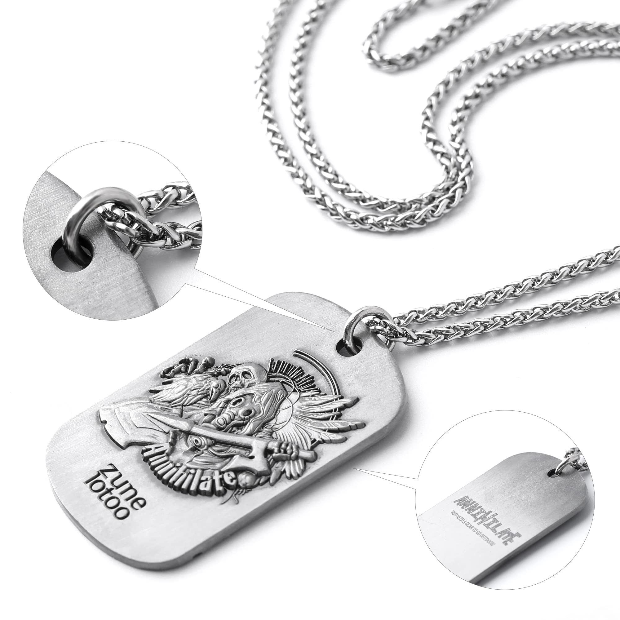 St Christopher Dog Tag Personalised Silver Necklace - Off The Map Jewellery